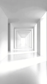 Receding corridor extends infinitely through nested rectangular frames.