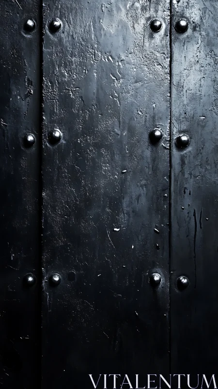 Riveted midnight metal hums softly with industrial secrets