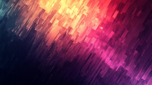 Abstract geometric background with vibrant gradient colors and motion effect.