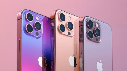 Triple iPhone Pro Max Variants Rendered With Gradient Colorway Specifications