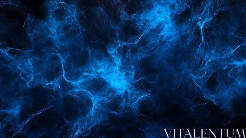 Electric nebula clouds with luminous blue plasma textures.