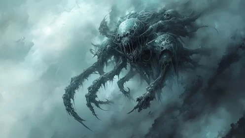 Stormborn nightmare drifts through mist in eerie silence