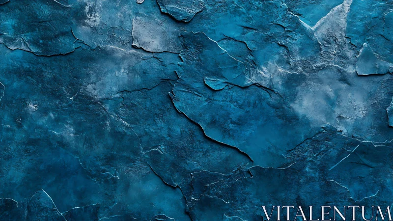 Textured Blue Abstract Background with Rough Painted Layers.