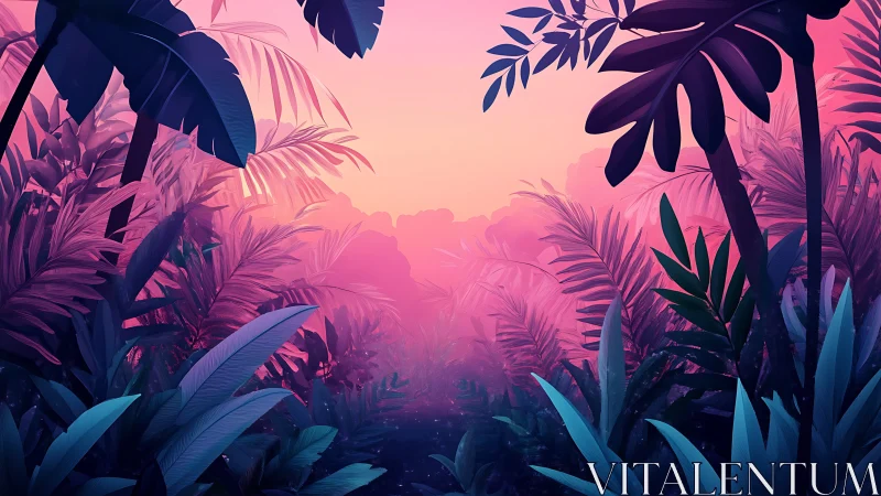 Tropical Paradise Bathed in Sunset Warmth and Wonder.