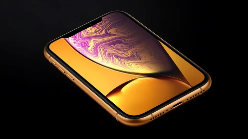 Golden iPhone in Liquid Light Elegance.