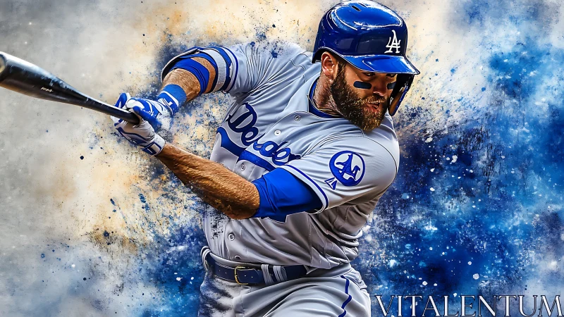 Kinetic baseball swing with dynamic pigment dispersion field.