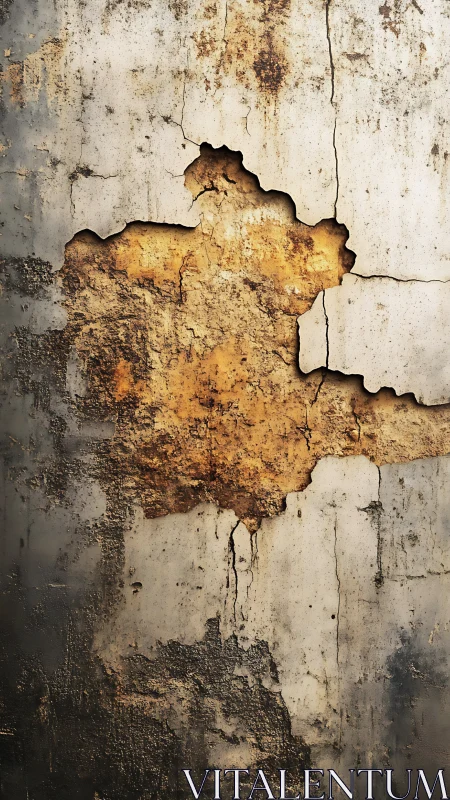 Photorealistic corroded wall texture with fractured patina layers.