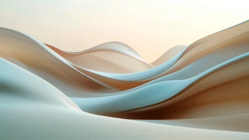 Parametric dune surfaces in soft-dual chromatic gradient light.
