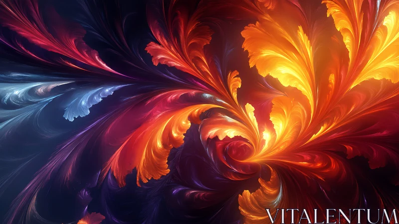 Radial fractal plumes render luminous thermal fluid vortices