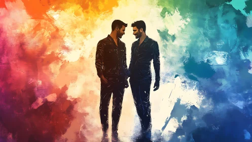 Two Souls Converge Through Chromatic Spectrum Dance