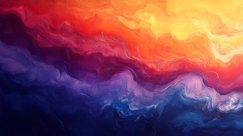 Glowing sunset waves of color flowing into deep twilight.