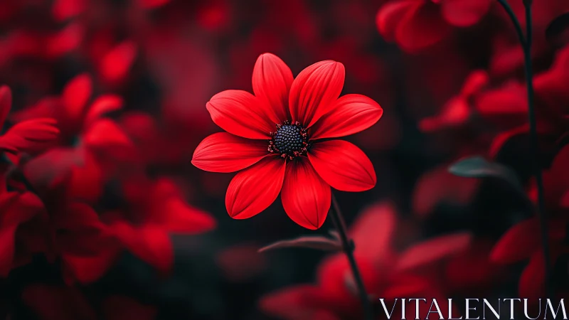 Brilliant Red Flowers in Full Bloom Create a Stunning Garden Display