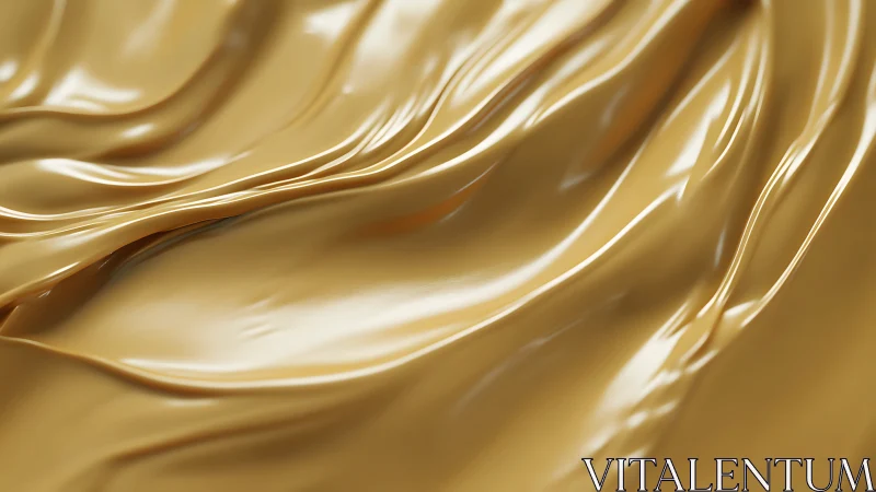 Smooth caramel-toned fluid folds in close abstract view.
