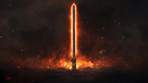 Inferno Blade Ignites Darkness with Otherworldly Fire.