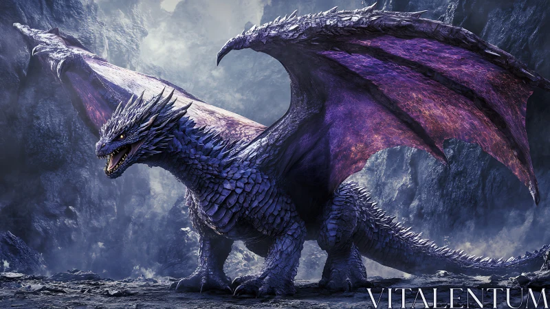 Bioluminescent scaled dragon rendered with high-detail PBR shading