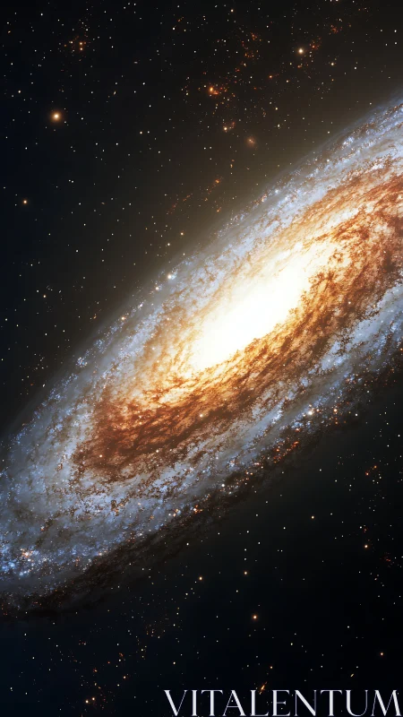 Edge-on barred spiral galaxy core with dense stellar halo