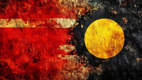 Bold textured flag art celebrates color, contrast, and light