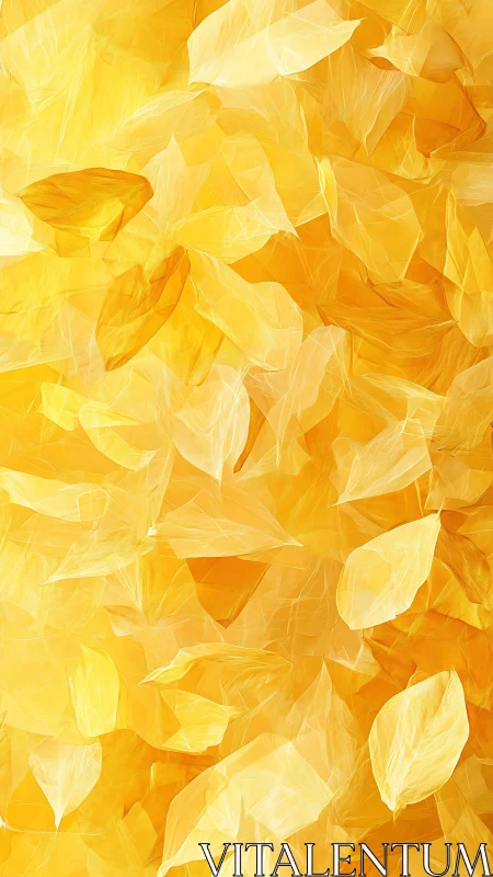 Golden translucent leaves forming bright abstract field.