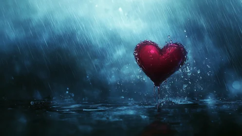 A Glowing Heart Holds Strong Through Stormy Skies