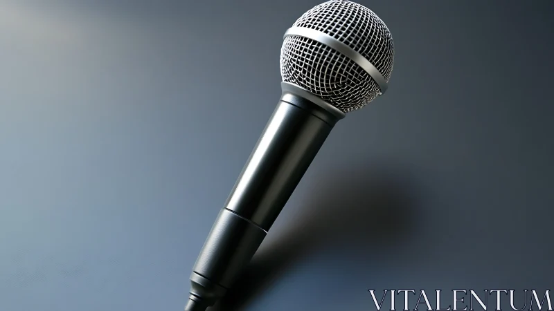 Dynamic cardioid handheld microphone on soft gradient surface