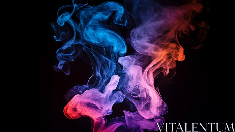 Colorful smoke plumes swirl in vivid neon gradients.