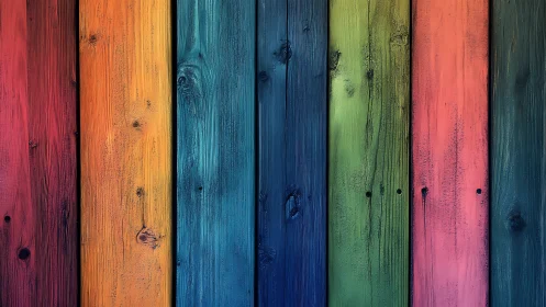 Colorful wooden planks share a bright, welcoming rhythm