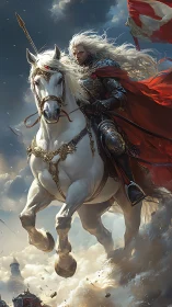 Storm-lunged warhorse hurls its silver-haired rider to glory