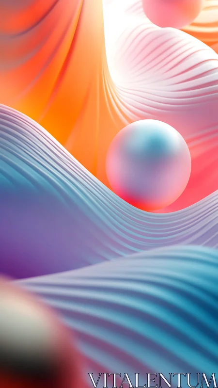 Iridescent spheres drift over ribbed gradients in soft focus