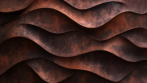 Gentle copper waves roll across a warmly textured surface