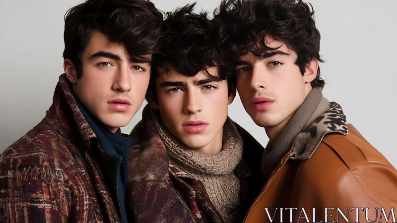 Cozy trio of friends shares stylish autumn warmth together