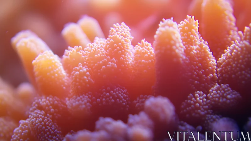 Macro depth-of-field study of textured coral polyps in warm light