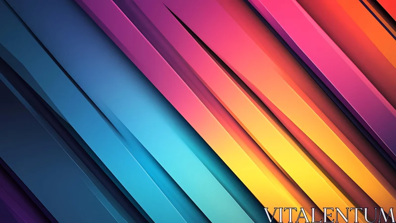 Vibrant diagonal abstract lines with gradient colors design.