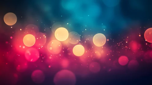 Vibrant bokeh lights on abstract background in digital art style.