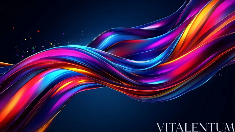 Ribbon constellations swirl like neon galaxies in motion