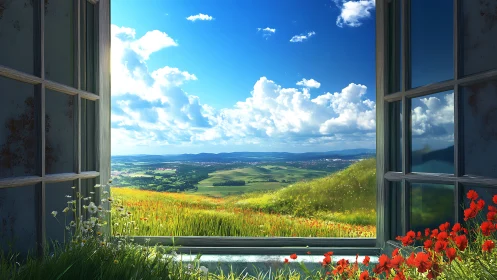 Open window trades quiet shadow for singing summer hills