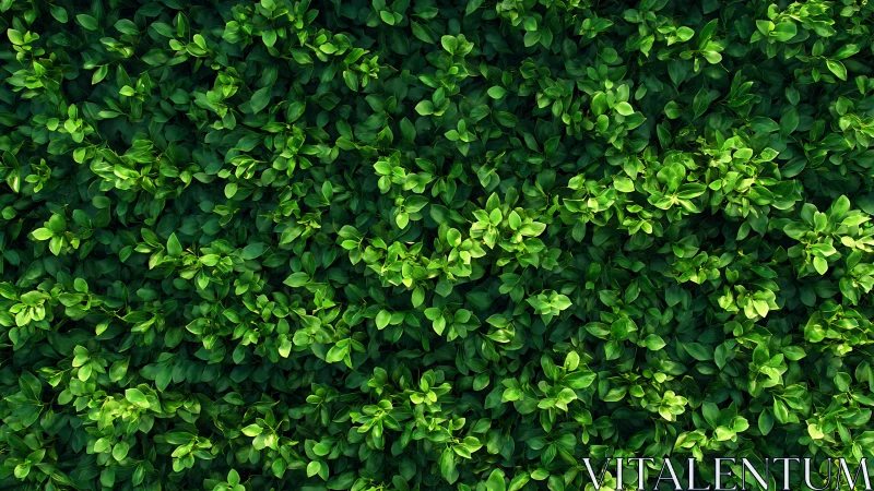 Dense green foliage texture fills uniform overhead frame evenly