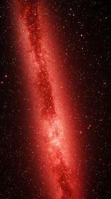 Red nebular star stream cuts diagonally through deep space