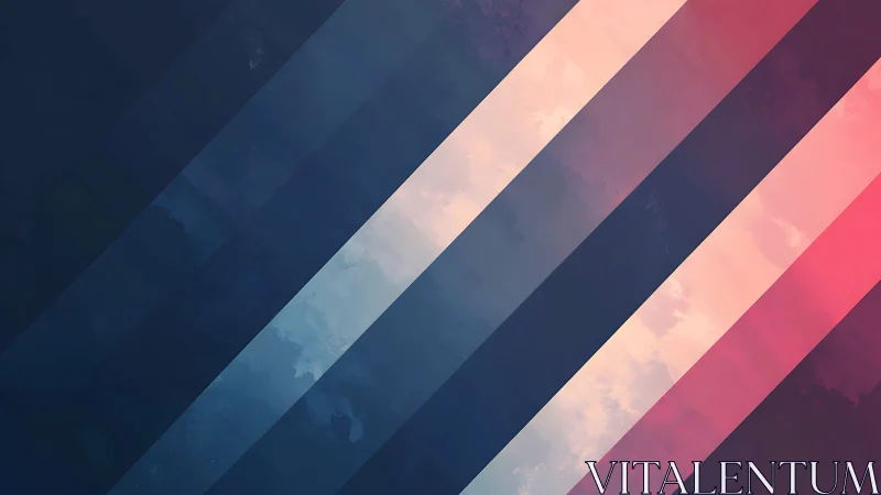Gentle diagonal stripes blending dusk blues and soft rose tones.