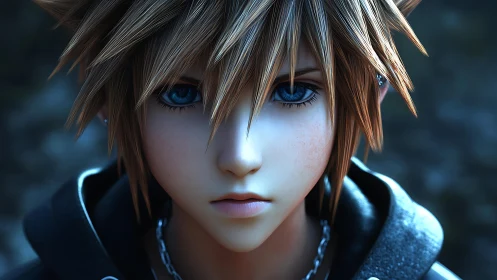 Storm-eyed wanderer steadies resolve in crystalline silence