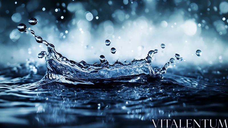 High-speed macro capture isolates dynamic water crown splash