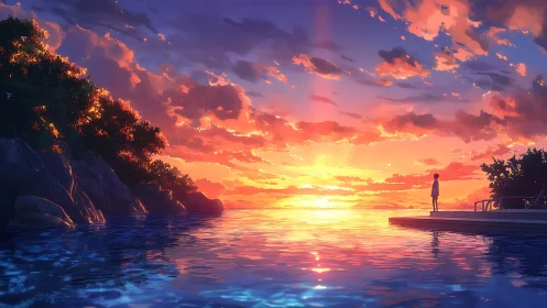 Sunset reflections and quiet dreams beside the water.