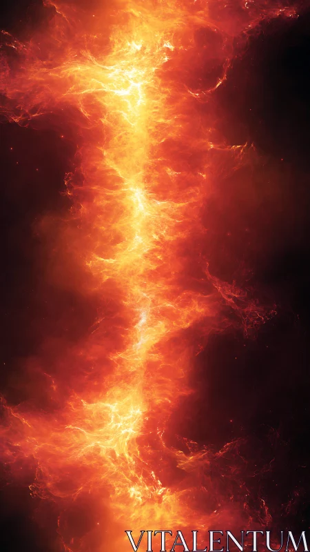 Radiant Fire Chain: Luminous Vertical Energy Discharge