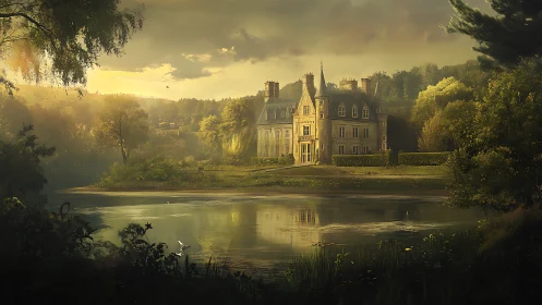 Sunlit manor lingers like a half-remembered countryside dream