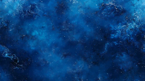 Deep blue cosmic nebula field with scattered star points.