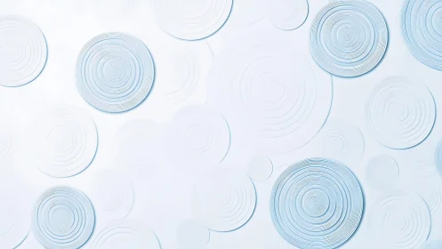 Minimalist abstract background with layered concentric circles in blue.