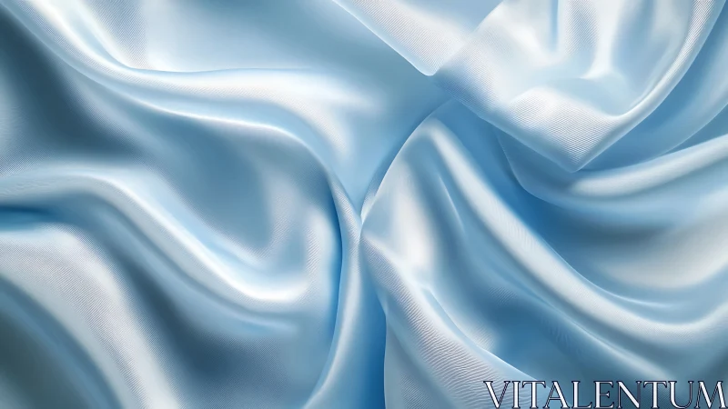 Silky sky-blue waves quietly fold into luminous stillness