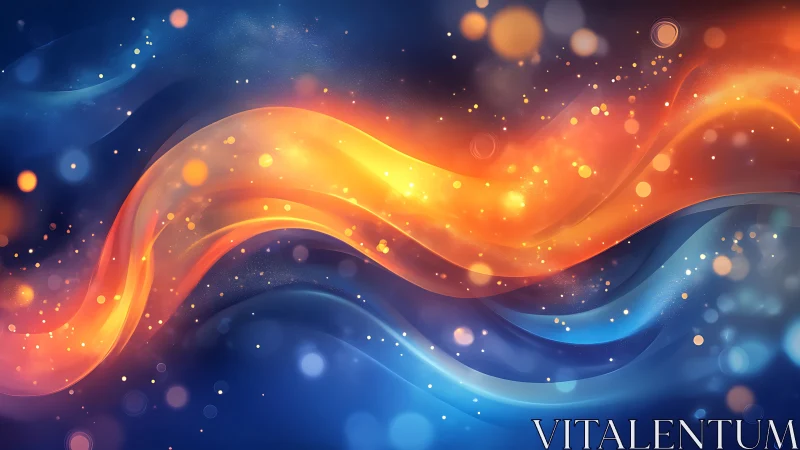 Aurora rivers of fire and ice weaving through a cosmic sea.