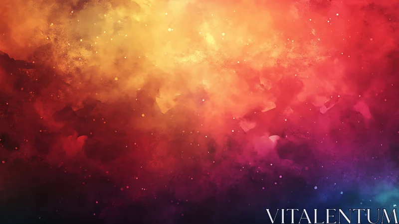 Nebula ember sky swirling through molten twilight haze.