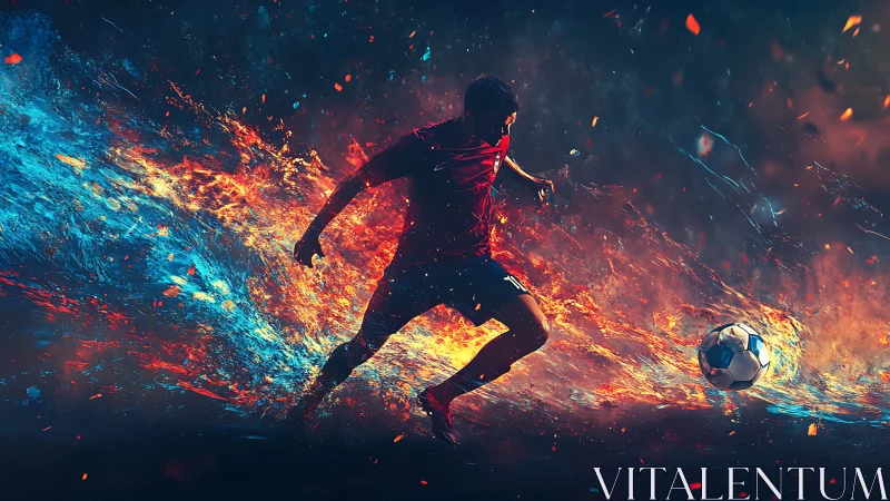 Fire-footed striker races through liquid lightning and spark storms