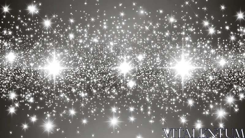 Shimmering band of silver starlight gently brightens the night